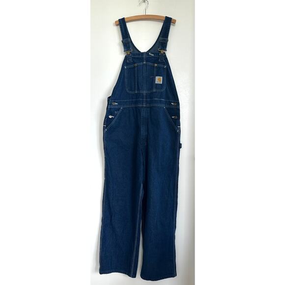 Carhartt Relaxed FIt Denim Work Overalls 36 x 30 - Picture 8 of 10
